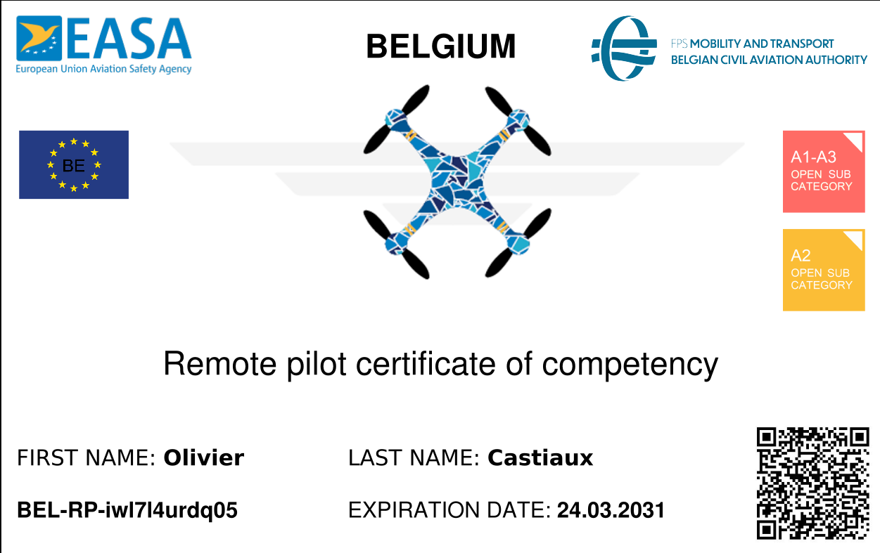 Certificate OPEN A1A2A3